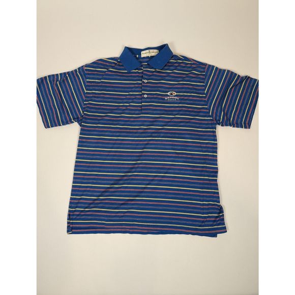Fairway & Greene Other - BANDON DUNES Fairway and Greene Golf Casual Polo Shirt M Blue w/ Colored Striped